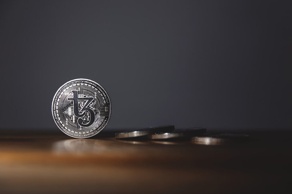 Dividend income concept with coins and a rising stock chart